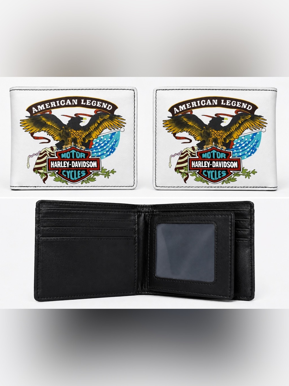 🏍️ Harley-Davidson Inspired Bifold Wallet 🦅